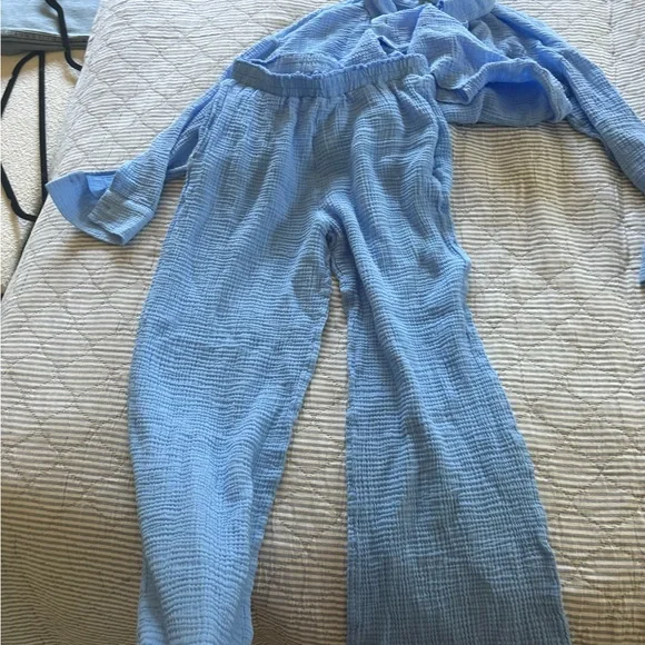 Shade and Shore Gauze SET Women's Light Blue Swim Cover-Up - Picture 13 of 13